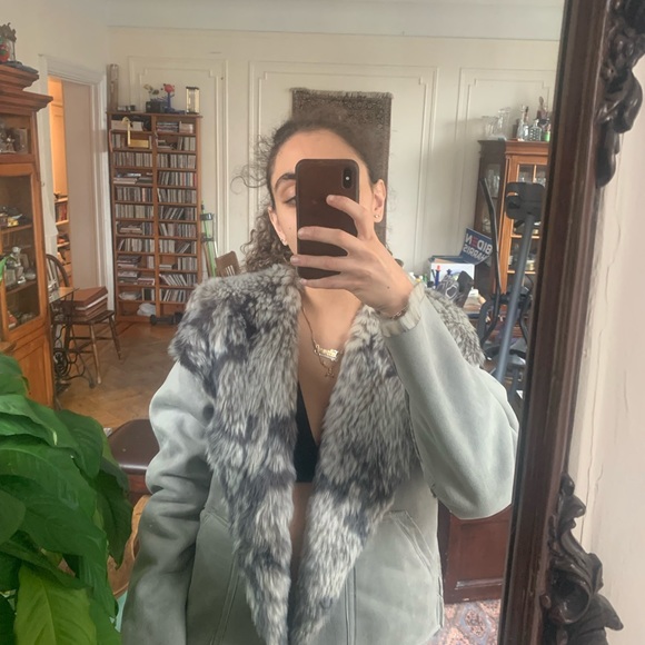 Anthropologie reversible faux fur/suede jacket - Picture 5 of 7